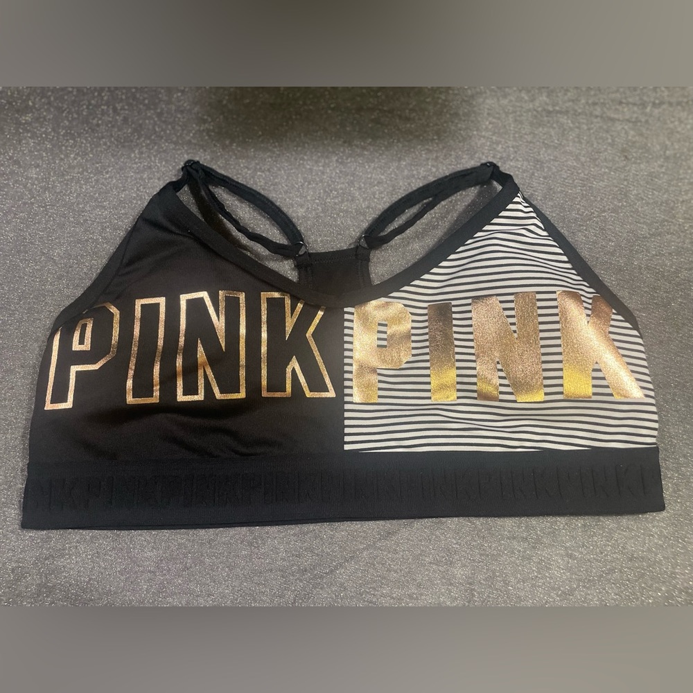 COPY - NWOT Victoria’s Secret PINK ULTIMATE Rose Gold Foil Sports Bra